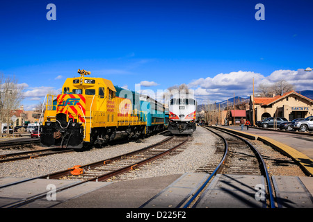 Der Santa Fe Southern Railway Depot und Station in New Mexiko Stockfoto