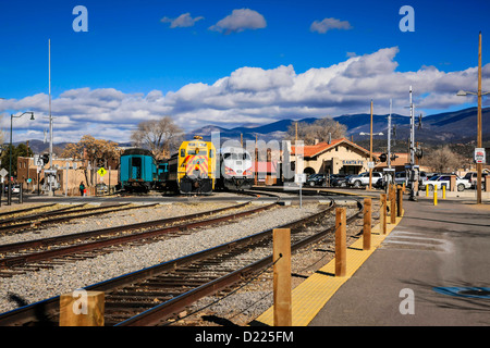 Der Santa Fe Southern Railway Depot und Station in New Mexiko Stockfoto