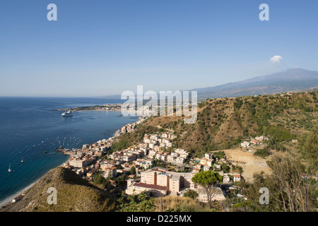 Taormina: südlich von der Stadt anzeigen Stockfoto