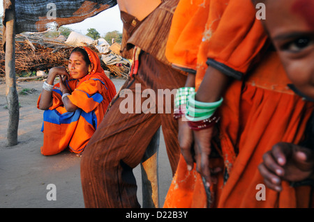 Zigeuner (Madari) in Indien Stockfoto