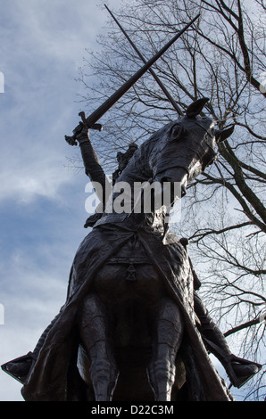 König Jagiello Monument im Central Park, Manhattan Stockfoto