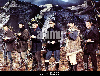 Sterben katapultiert Von Navarone Kanonen Navarone, James Darren, Stanley Baker, David Niven, Gregory Peck, Anthony Quinn, Anthony Quale Stockfoto