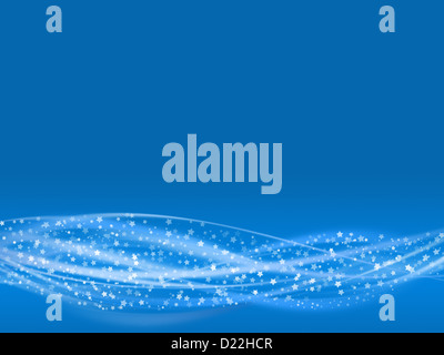 Glatte Wellen auf blauem Grund. Computer generiert. Stockfoto