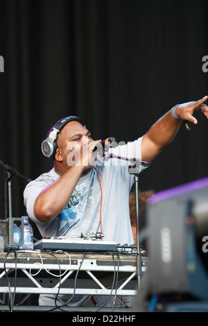 Vincent Mason aka Maseo von DE LA SOUL LIVE ON STAGE AT BESTIVAL FESTIVAL SEPTEMBER 2012 Stockfoto