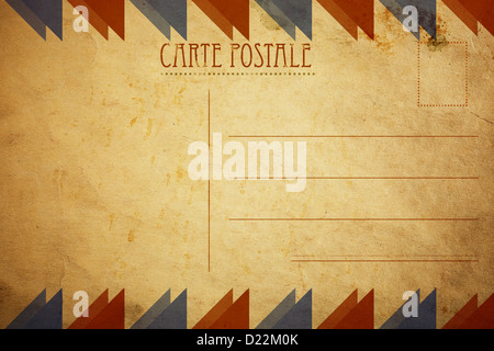 Rückseite der Postkarte mit Luft-Dekoration für Ihr design Stockfoto