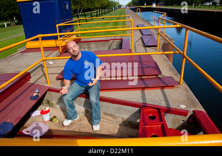 Erie Kanalschleuse E21 Stockfoto