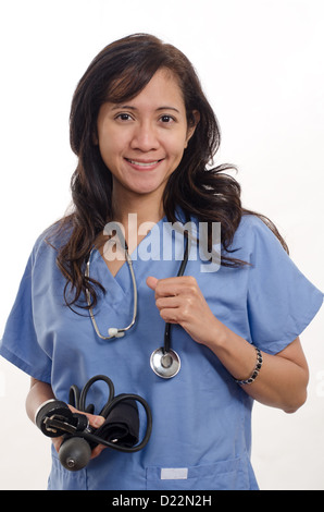 Zuversichtlich asiatische Krankenschwester Arzt medizinische Fachkraft Stockfoto