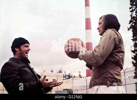 Einer prügeln Übers Kuckucksnest One Flew Over Cuckoo es Nest Jack Nicholson, Will Sampson Randle (Jack Nicholson) Freundet sich Stockfoto