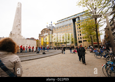 Damplatz in Amsterdam Niederlande Stockfoto