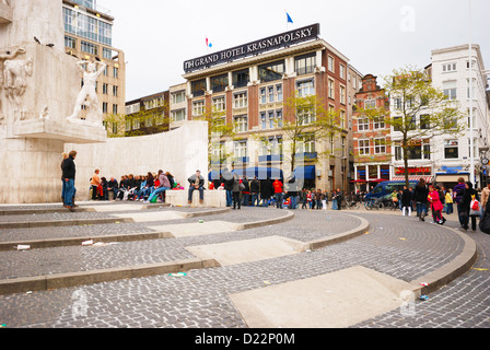 Damplatz in Amsterdam Niederlande Stockfoto