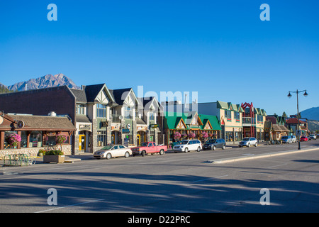 Stadt von Jasper in Alberta, Kanada Stockfoto