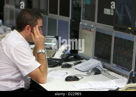 Barcelona, Spanien, neue Schaltzentrale für das u-Bahn-Netz Stockfoto