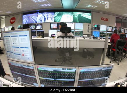 Barcelona, Spanien, neue Schaltzentrale für das u-Bahn-Netz Stockfoto