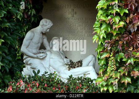 Zürich, Schweiz, das Grab von Rotkreuz-Gründer Henry Dunant Stockfoto