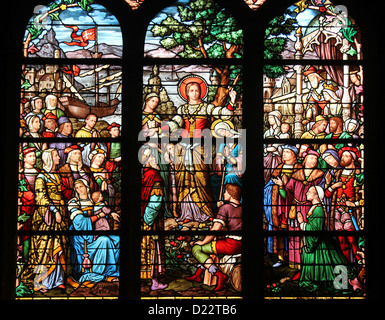 Saint Mary Magdalene, Glasmalerei, Kirche Saint Severin, Paris, Frankreich Stockfoto