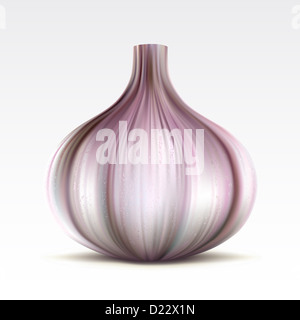 Knoblauch auf dem weißen Hintergrund Stockfoto