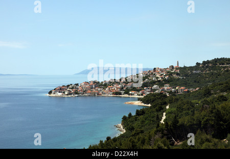 Das Dorf Igrane, Makarska Riviera, Dalmatien, Kroatien Stockfoto