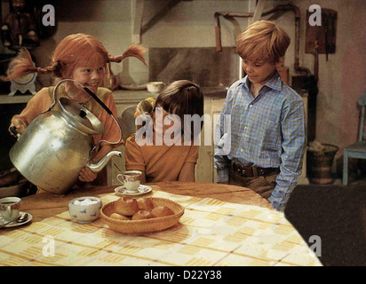 Pippi Langstrumpf Pippi Langstrump Inger Nilsson, Maria Persson, Pär Sundberg *** lokalen Caption *** 1968-- Stockfoto