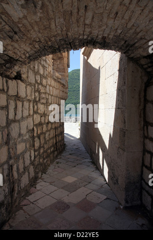 Fragment der Muttergottes von der Felsenkirche in Perast, Montenegro Stockfoto