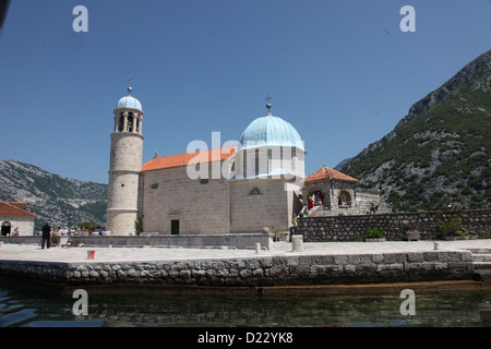 Kirche unserer lieben Frau von den Felsen, Perast, Montenegro Stockfoto