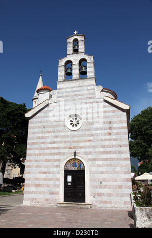 Orthodoxe Kirche der Heiligen Dreifaltigkeit in Budva, Montenegro Stockfoto