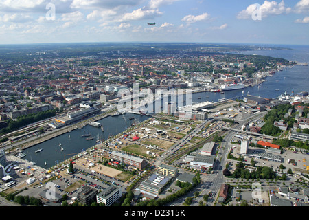 Kiel, Deutschland, Luftaufnahme von Flackern, der oberen Hafen Kiel Stockfoto