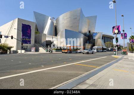 Walt Disney Concert Hall Gebäude, Los Angeles, Kalifornien, von Gehry entworfen. Stockfoto