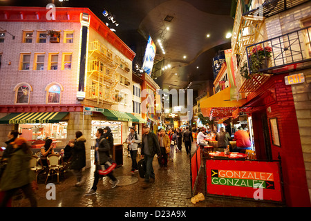 Geschäfte in Anlehnung an Greenwich Village in New York New York Casino Las Vegas Nevada, usa Stockfoto