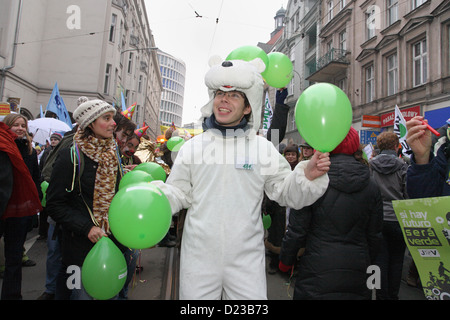 Posen, Polen, Demo gegen den Klimawandel Stockfoto