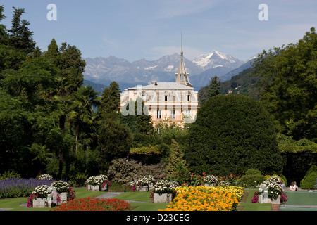 Piemont: Pallanza - Villa Taranto / die terrassierten Garten Stockfoto