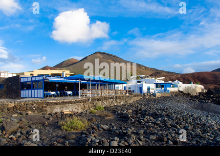 Restaurant, El Golfo, Lanzarote, Kanarische Inseln, Spanien Stockfoto