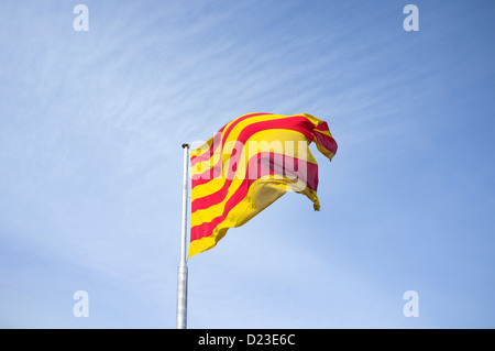 Die katalanische Flagge, La Senyera Stockfoto