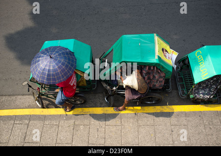 Pedi-Taxi Taxis Intramuros Manila Stockfoto