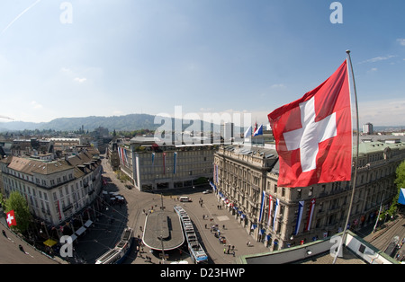 Zürich, Schweiz, UBS Bank und Credit Suisse Paradeplatz Stockfoto