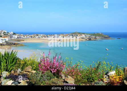 Ein Blick über st.ives Bucht in Cornwall, England, uk Stockfoto