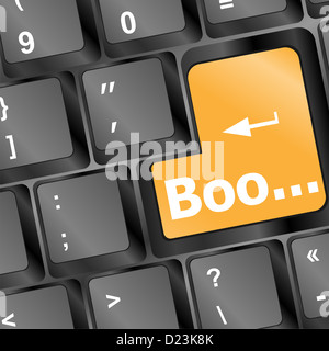 Boo Taste am Computer Tastatur zeigt Fehler oder Fehler-Konzept Stockfoto