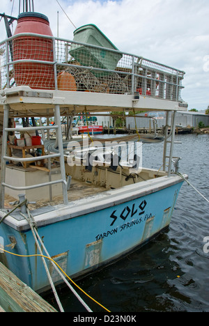 Schwamm-Boot in Tarpon Springs, Florida Stockfoto