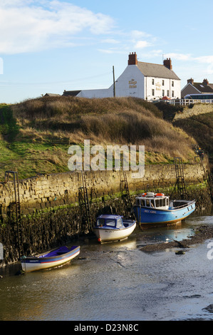 Fischerboote in Seaton Sluice Hafen North East England UK günstig Stockfoto