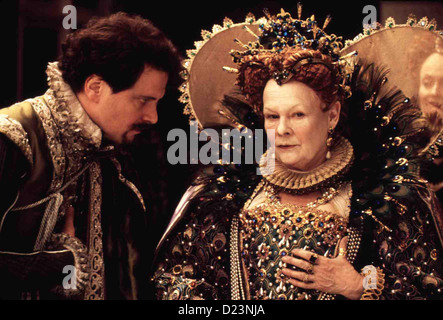 Shakespeare In Love Shakespeare In der Liebe Lord Wessex (Colin Firth), Königin Elizabeth (Judi Dench) *** lokalen Caption *** 1998 Stockfoto
