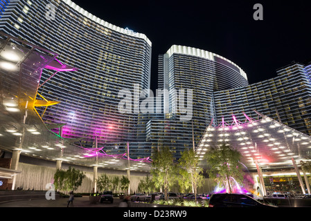 Die herrlichen Aria Resort and Casino at CityCenter in Las Vegas. Stockfoto