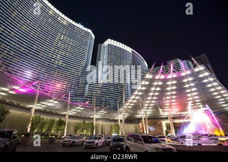 Die herrlichen Aria Resort and Casino at CityCenter in Las Vegas. Stockfoto