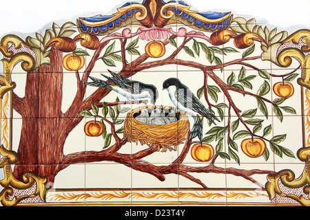 Portugiesischen Kacheln auf der Straße, Alentejo-region Stockfoto