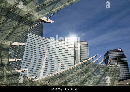 Die herrlichen Aria Resort and Casino at CityCenter in Las Vegas. Stockfoto
