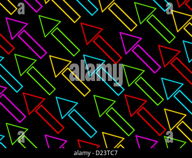 3D Render glühenden Pfeile Hintergrund Stockfoto
