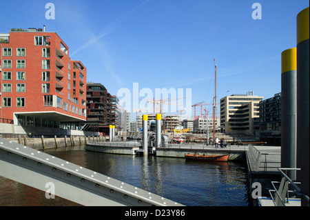 Hamburg, Deutschland, am Sandtorkai Gebäude in der HafenCity im Hamburger Hafen Stockfoto