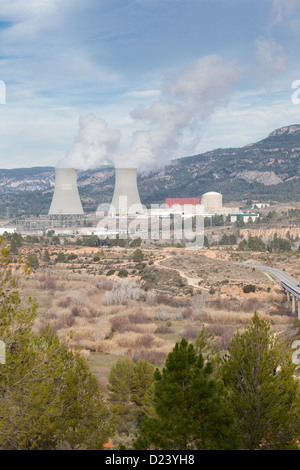 Cofrentes Atomkraftwerk. Stockfoto