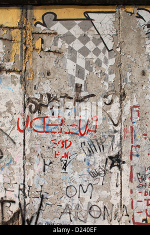 Berlin, Deutschland, Berliner Mauer vor dem Umbau Stockfoto