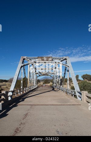 Stillgelegte Brücke an der alten Route 66, Winona, Arizona. Stockfoto