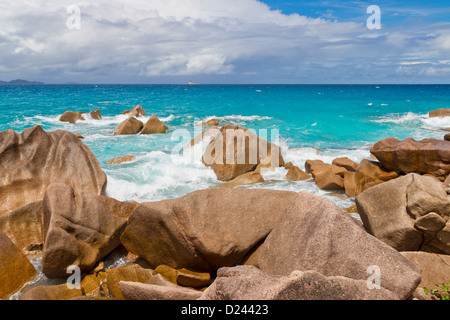 Himmel La Digue Praslin Stockfoto