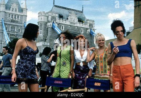 Spice World Spice World sterben Letzten Fuenf Tage Vor Dem großen Auftritt der an Spice Girls Sind mit Stockfoto